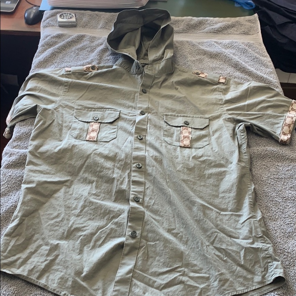 J Ferrar men’s button front medium shirt 15 15 1/2